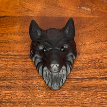 Load image into Gallery viewer, Black Obsidian Wolf Head
