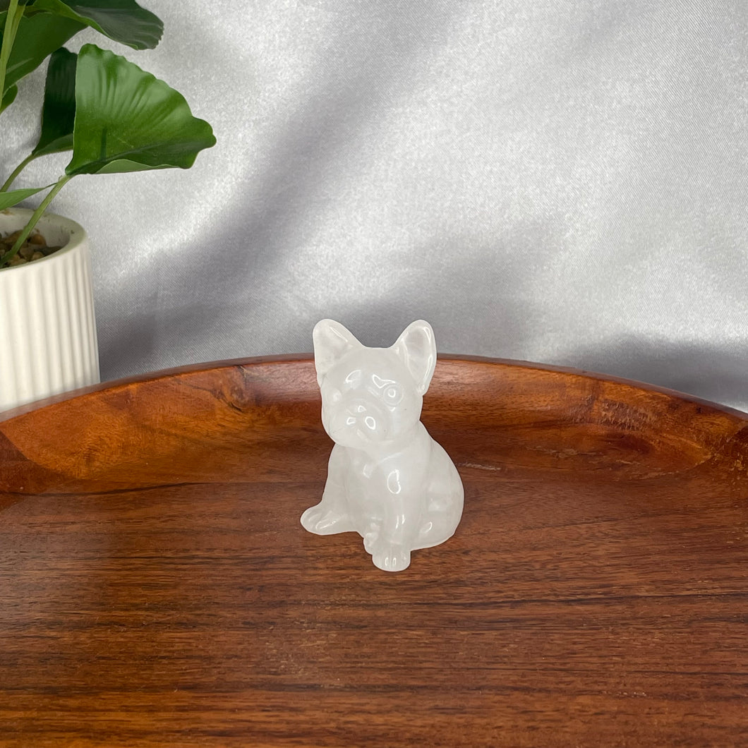 Clear Quartz French Bulldog