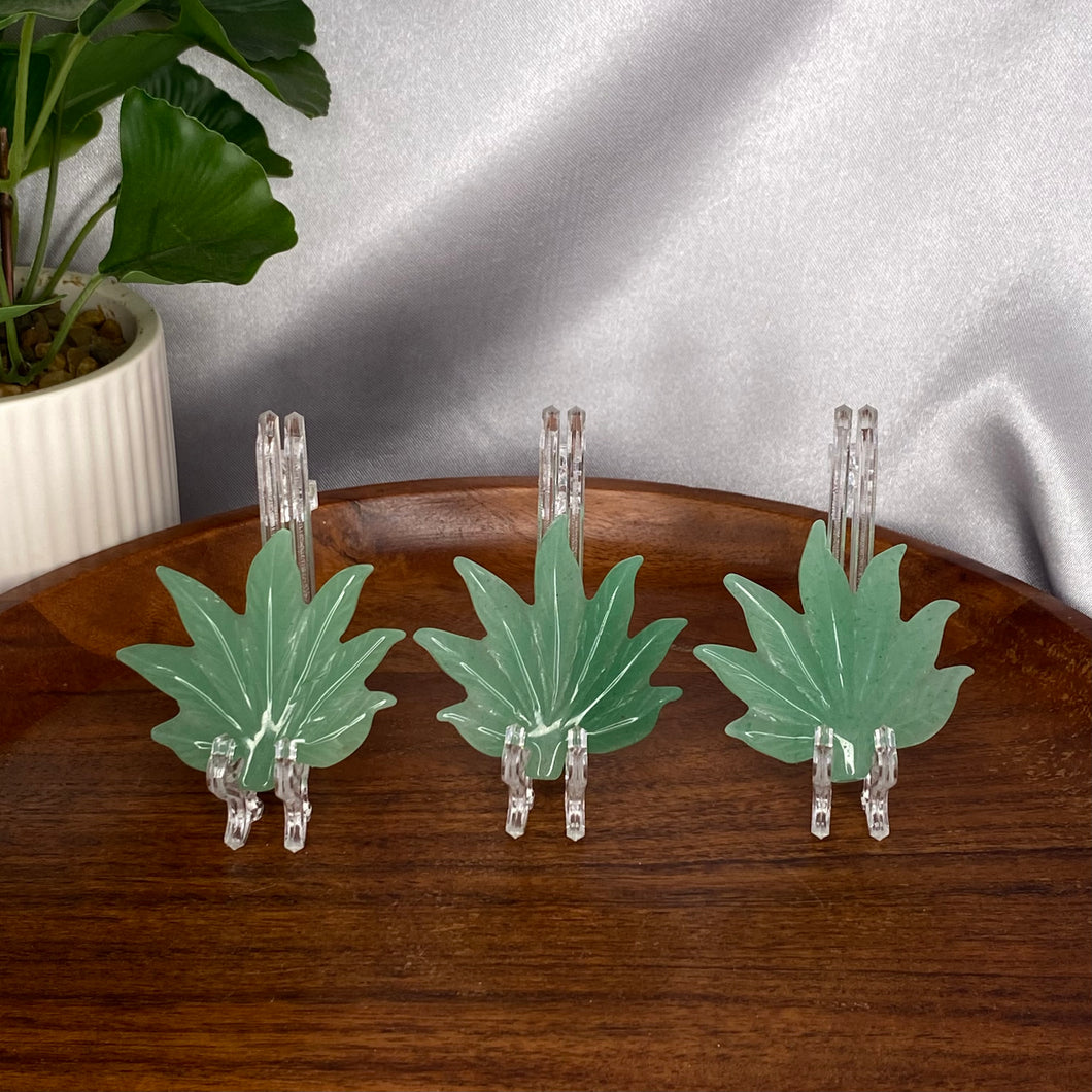 Green Aventurine Leaf