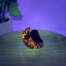 Load image into Gallery viewer, Black Obsidian Astronaut on Yooperlite Moon
