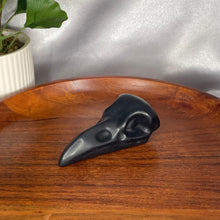 Load image into Gallery viewer, Black Obsidian Raven Skull
