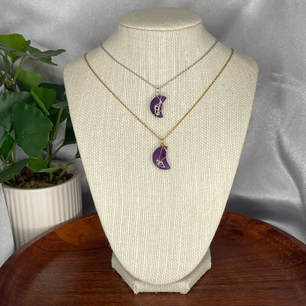 Amethyst Moon Necklaces