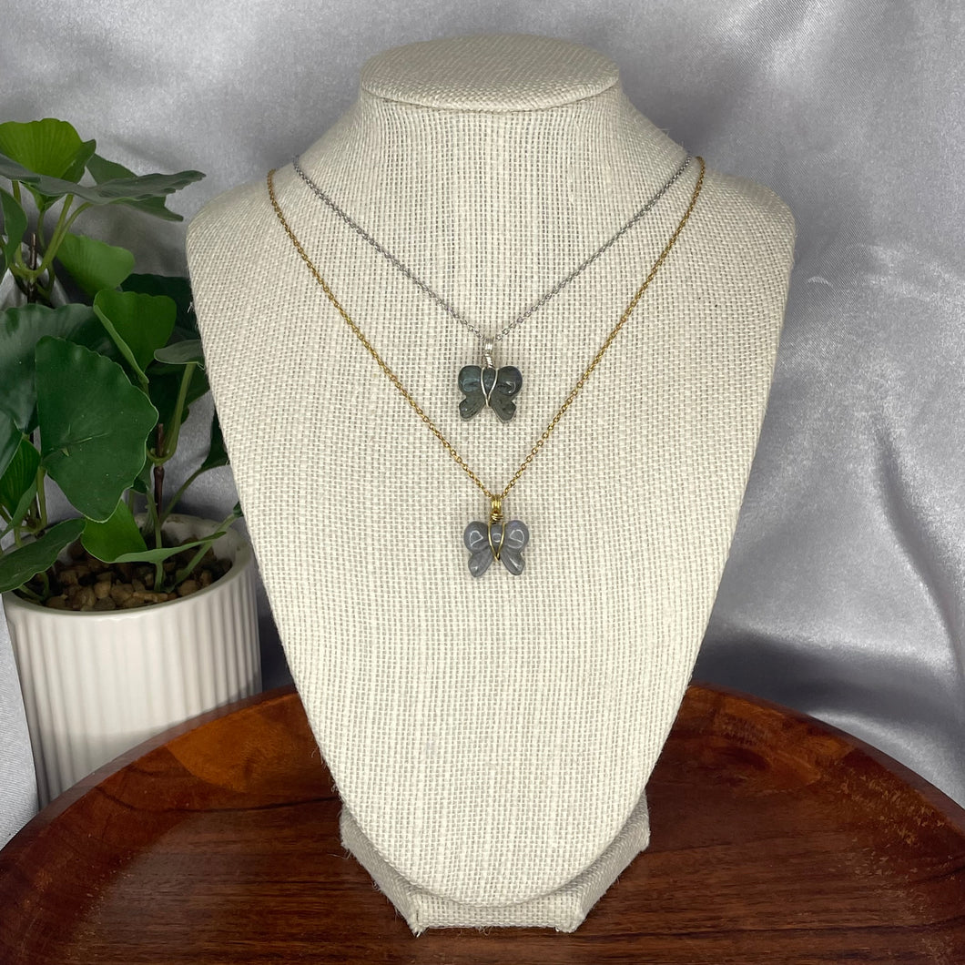 Labradorite Bow Necklaces