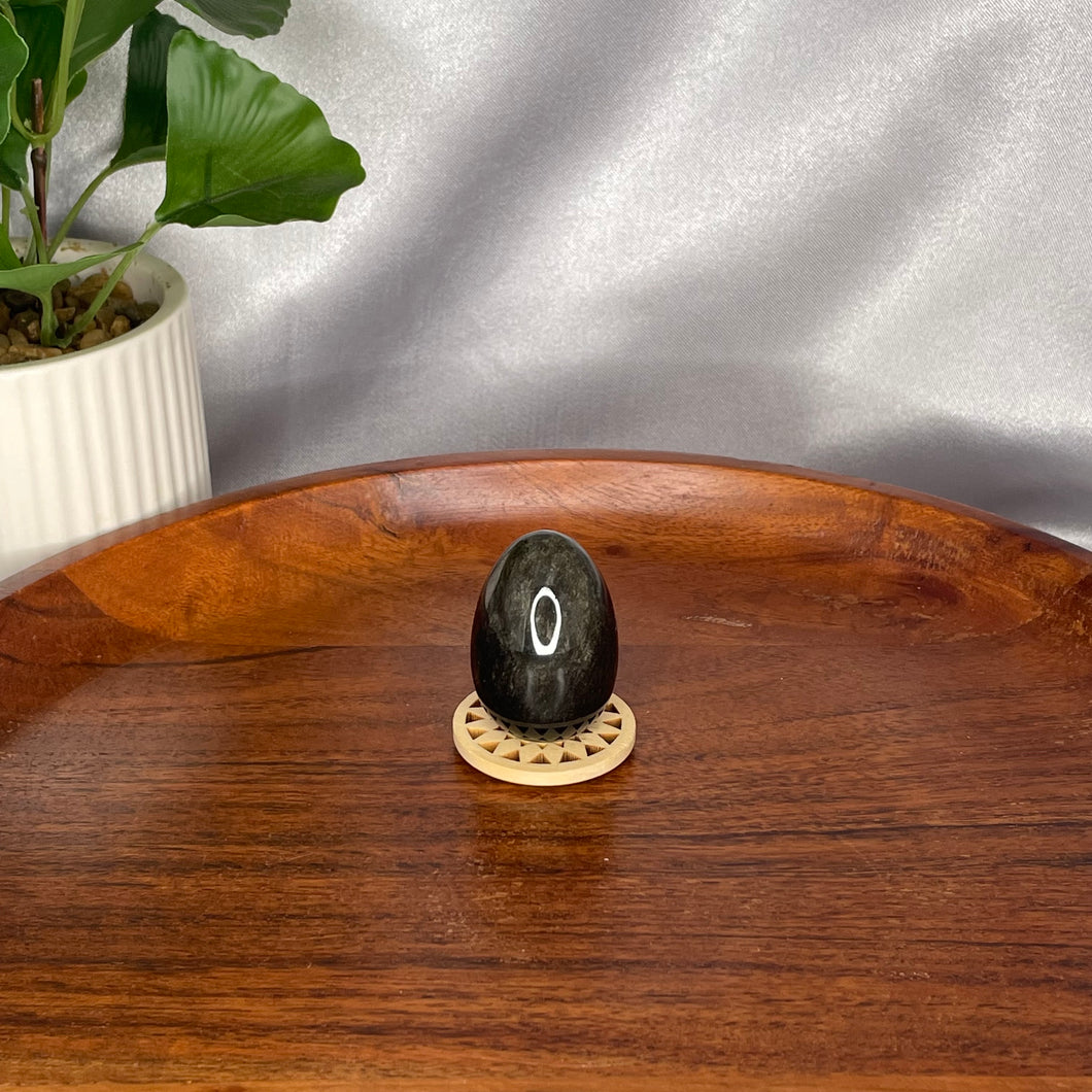 Gold Sheen Obsidian Egg