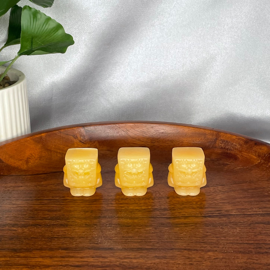 Yellow Calcite Mini SpongeBob