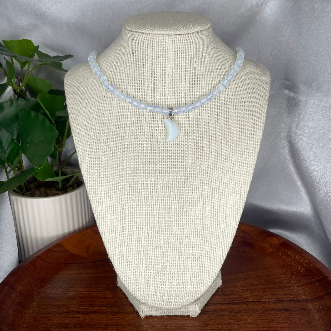 Opalite (Manmade) Moon Necklace