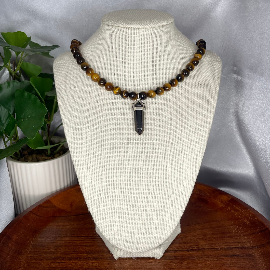 Tigers Eye Point Necklace