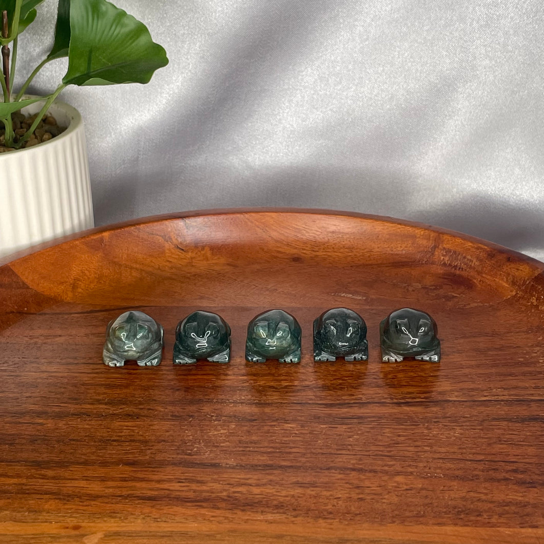 Moss Agate Mini Toad