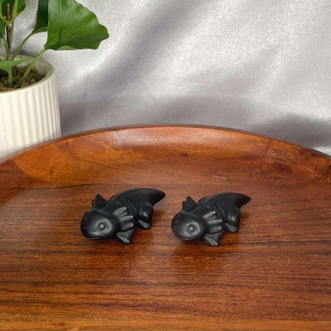 Black Obsidian Axolotl