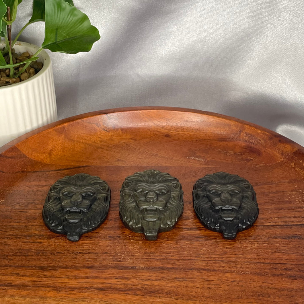 Gold Sheen Obsidian Lion