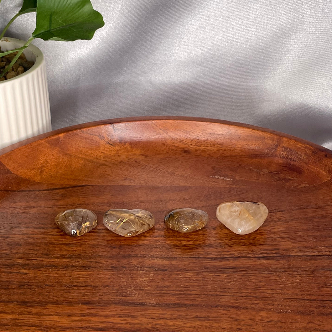 Golden Rutile Heart