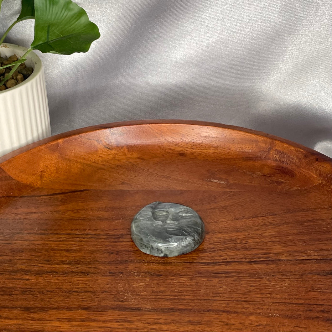 Purple Labradorite Moon Face