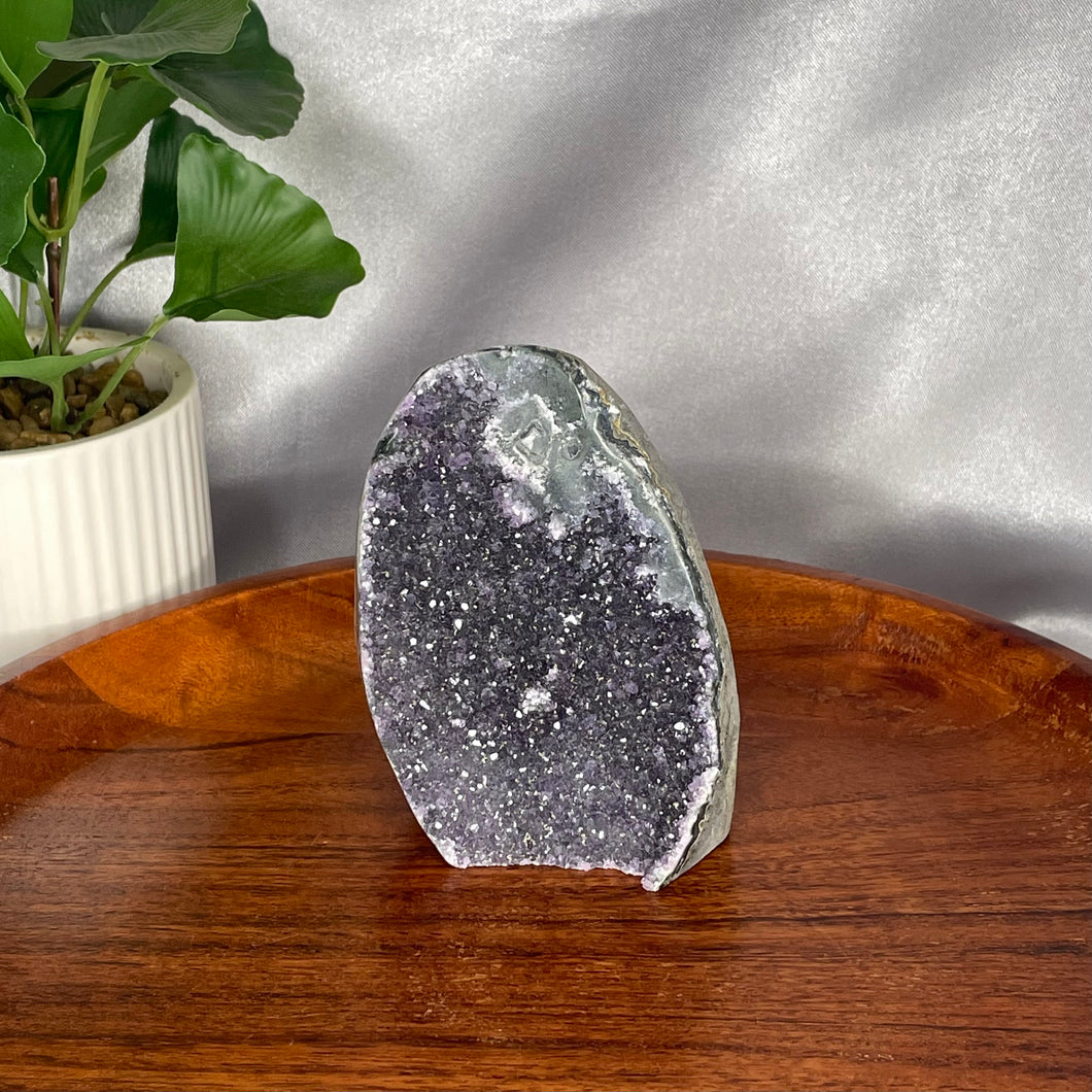 Black Amethyst Cluster Cut Base