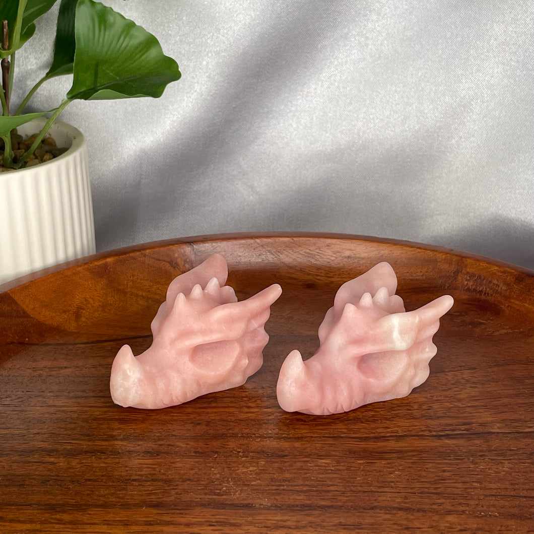 Pink Opal Dragon Head