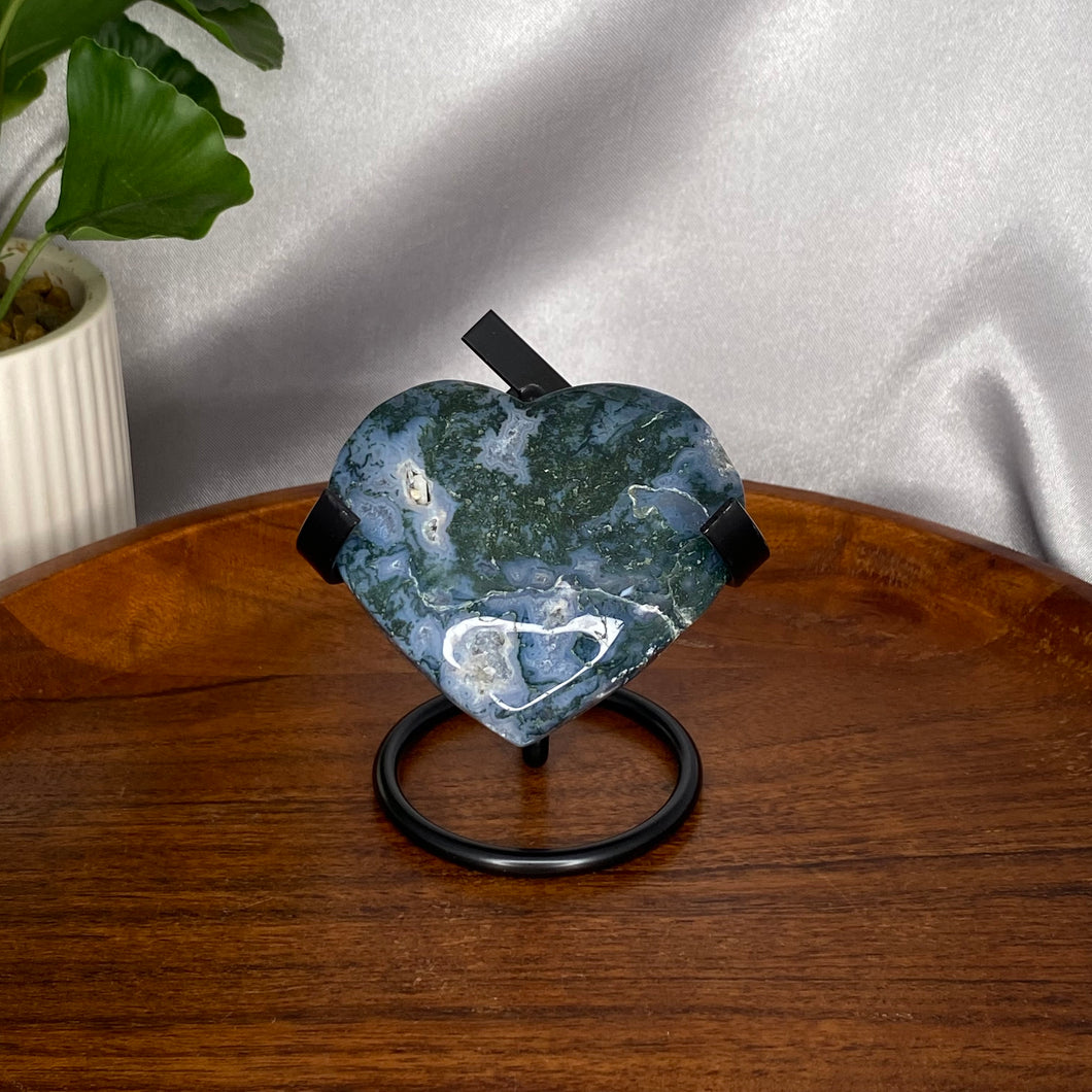 Moss Agate Hearts