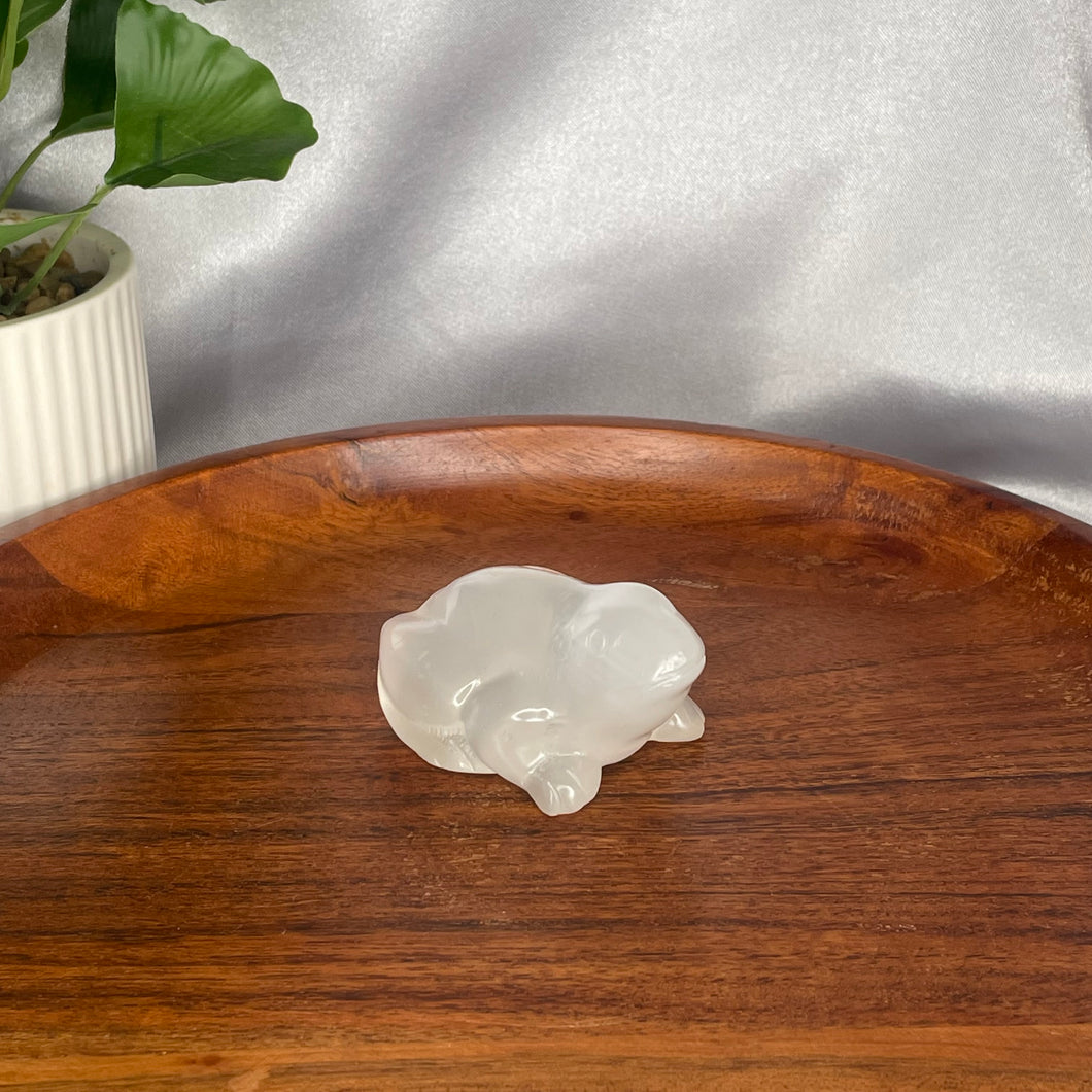 Selenite (Satin Spar) Frog