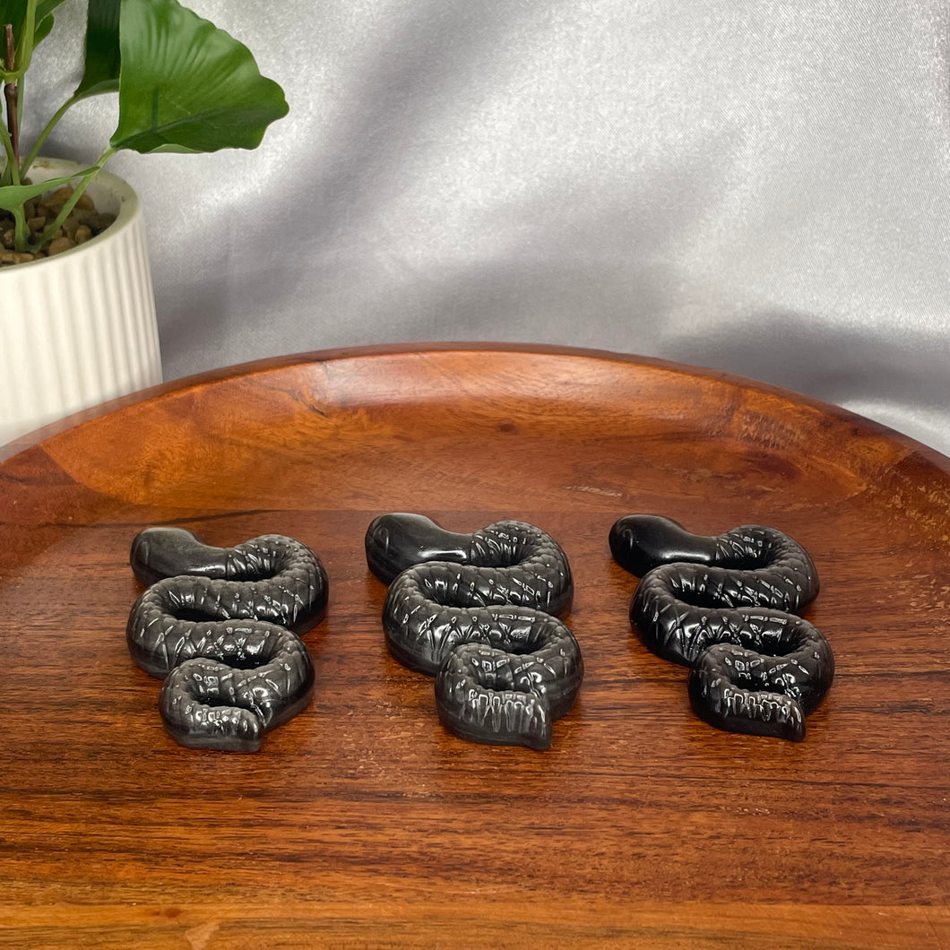 Silver Sheen Obsidian Snake