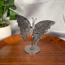 Load image into Gallery viewer, Yooperlite Butterfly Wings on Stand
