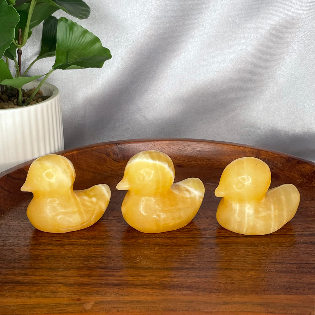 Orange Calcite Medium Ducks