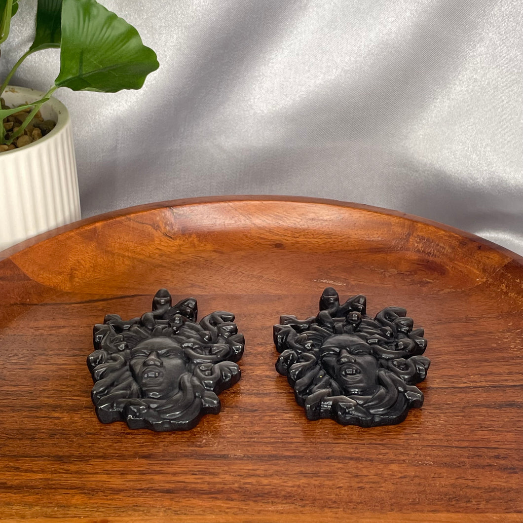 Silver Sheen Obsidian Medusa